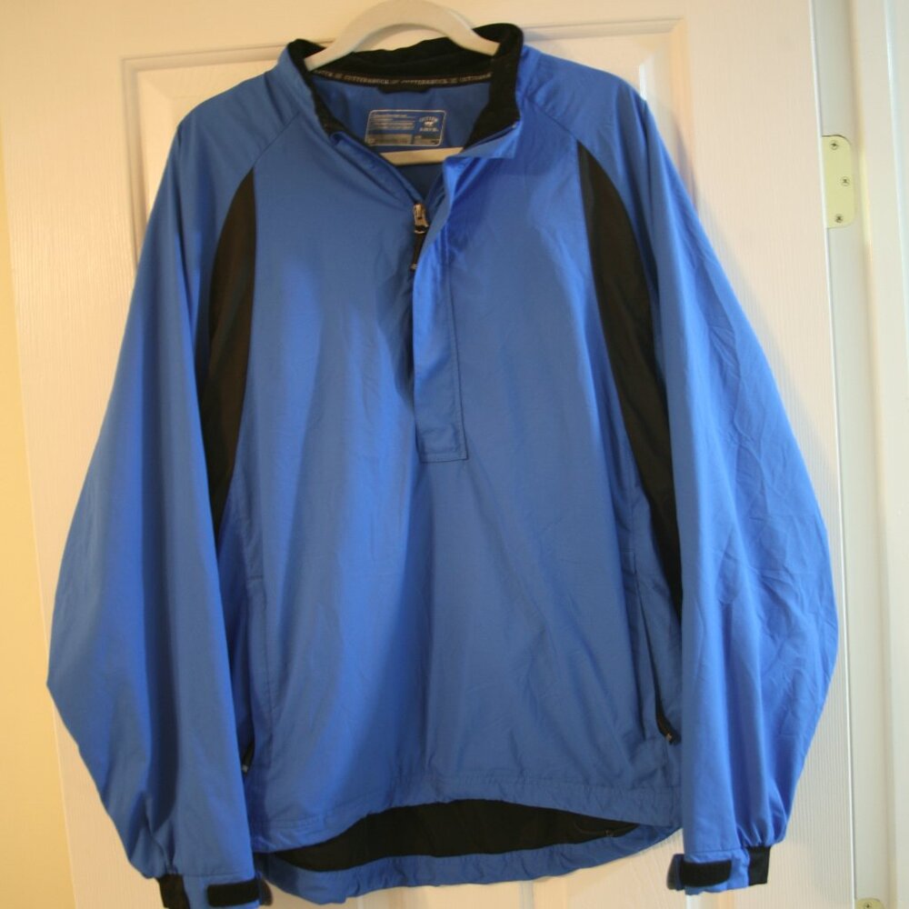 Cutter & Buck Men's Quarter-Zip Golf Jacket, Size Large, Royal Blue